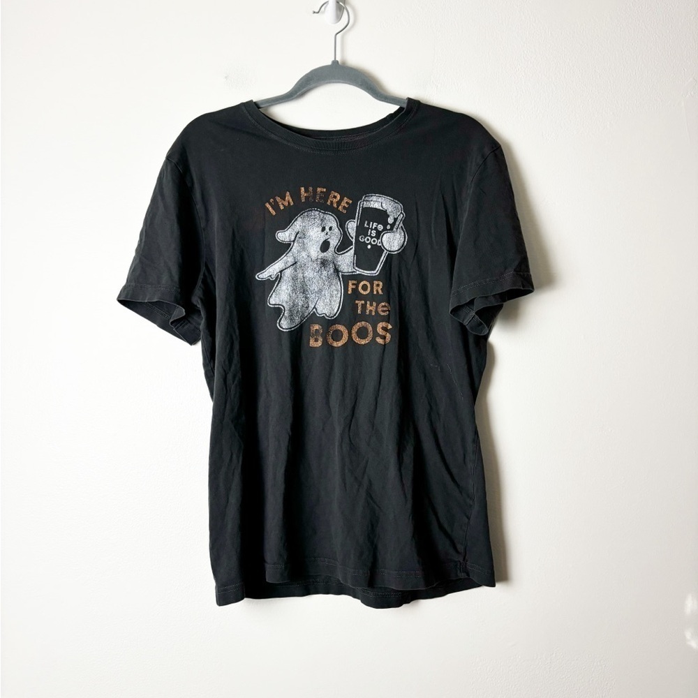 LIFE IS GOOD • Unisex Graphic I’m Here For The Boos Halloween Short Sleeve Tee